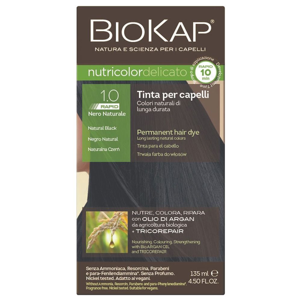 Biokap - Nutricolor Delicato Rapid 1.0 Natural Black 135Ml