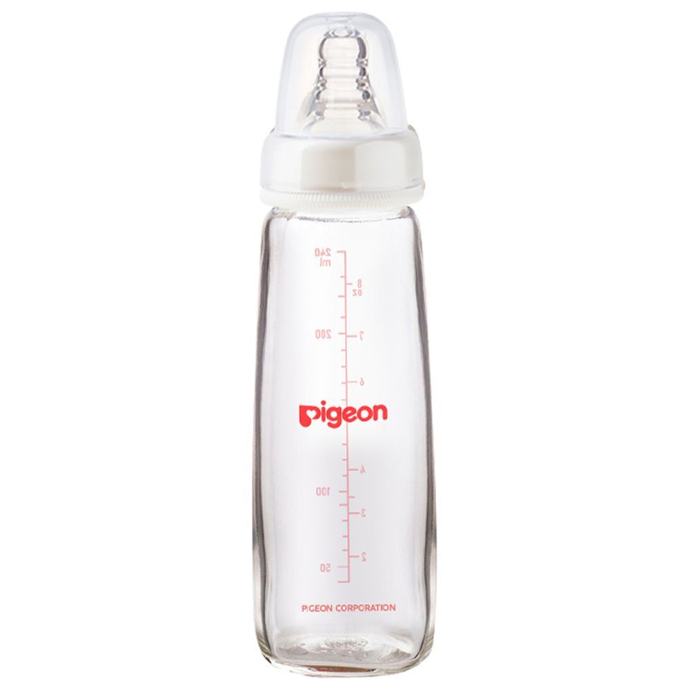 Pigeon - Glass Feeding Bottle K-8 240ml (Transparent Cap)