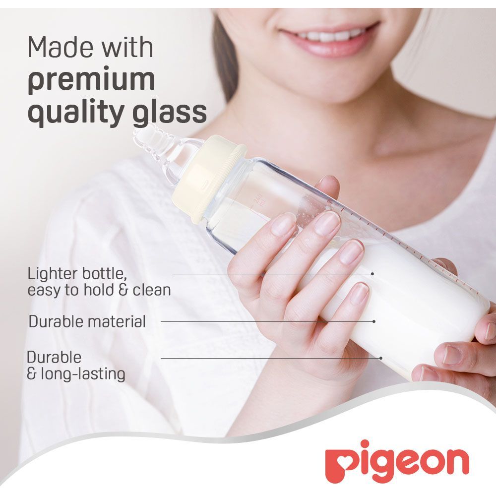 Pigeon - Glass Feeding Bottle K-8 240ml (Transparent Cap)