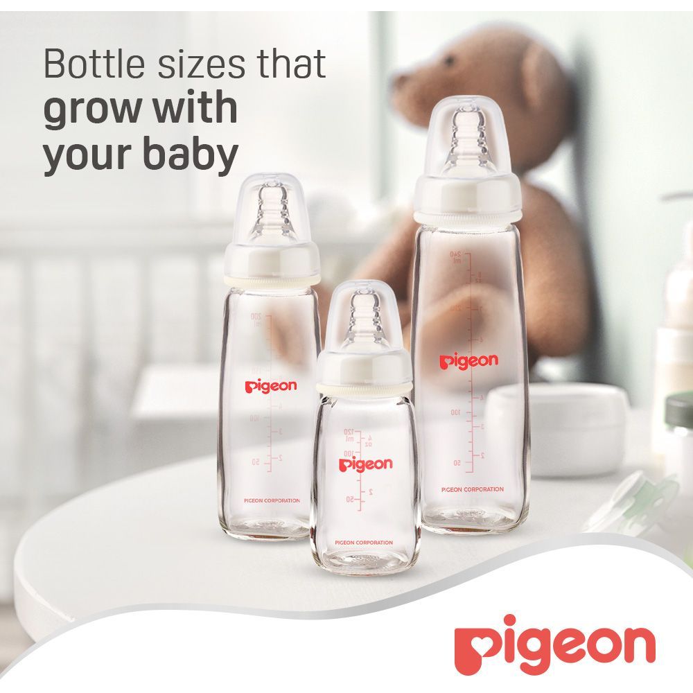 Pigeon - Glass Feeding Bottle K-8 240ml (Transparent Cap)