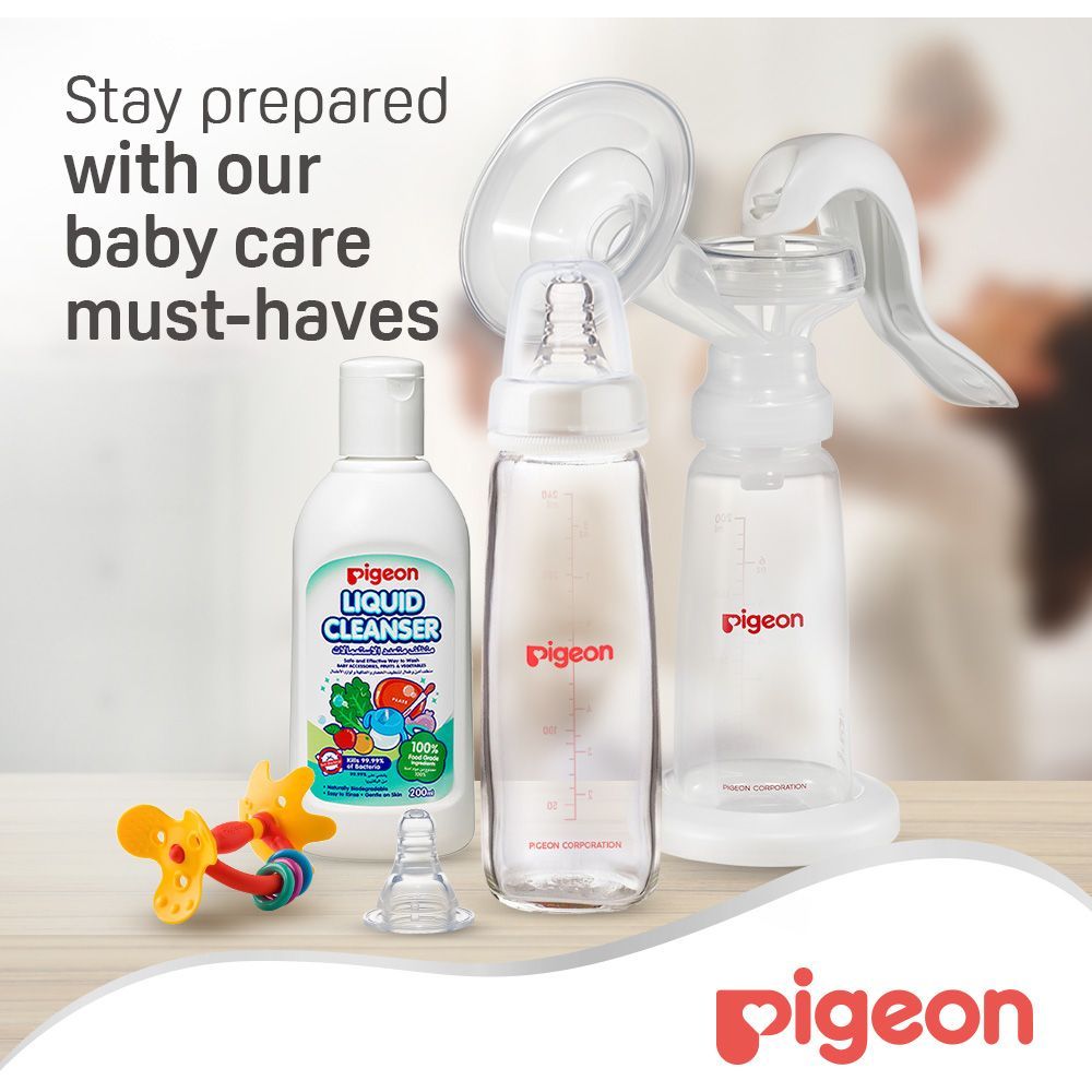 Pigeon - Glass Feeding Bottle K-8 240ml (Transparent Cap)