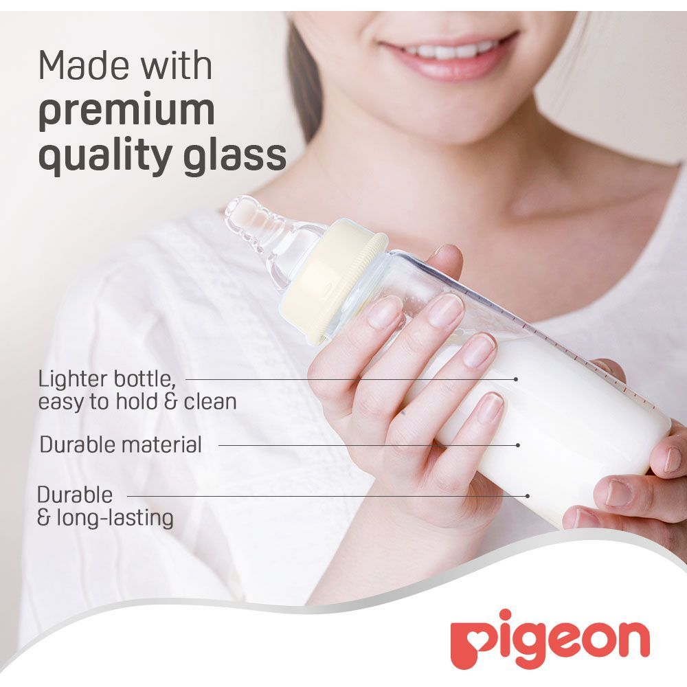 Pigeon - Glass Feeding Bottle K-6 200ml with Transparent Cap