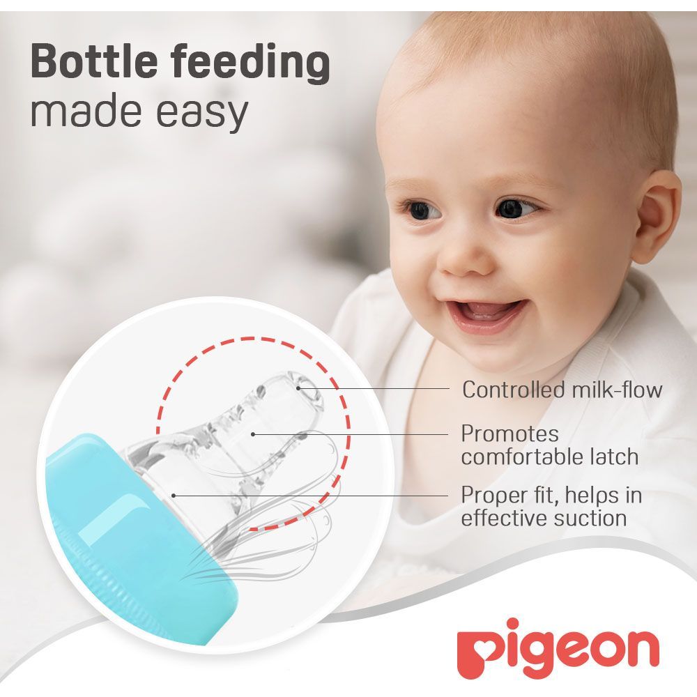 Pigeon - Glass Feeding Bottle K-8 240ml - Blue