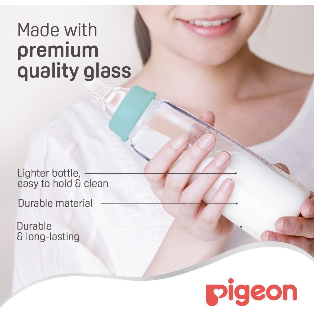 Pigeon - Glass Feeding Bottle K-8 240ml - Blue