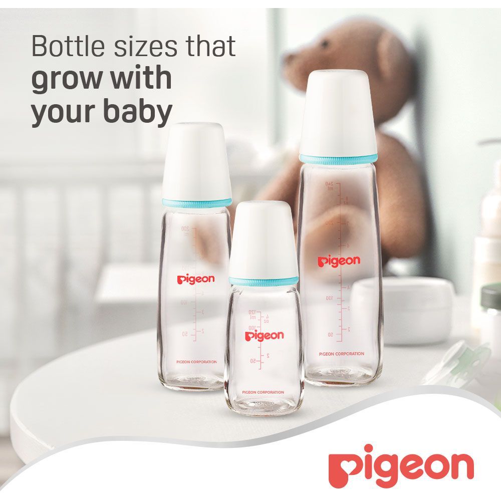 Pigeon - Glass Feeding Bottle K-8 240ml - Blue