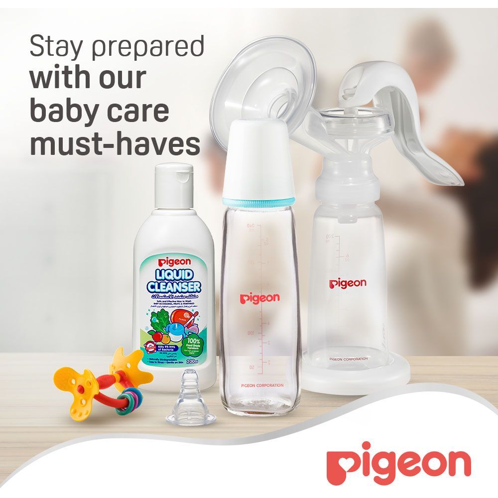 Pigeon - Glass Feeding Bottle K-8 240ml - Blue