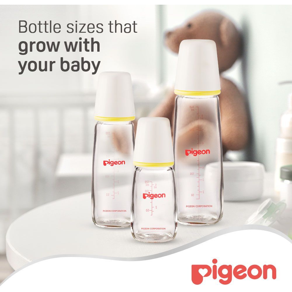 Pigeon - Glass Feeding Bottle K-6 - 200ml - Yellow