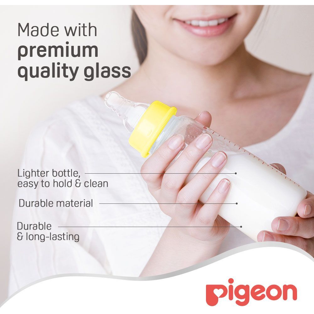 Pigeon - Glass Feeding Bottle K-6 - 200ml - Yellow