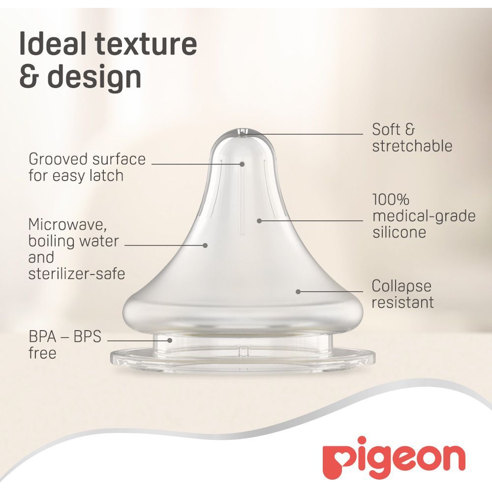 Pigeon - Wide Neck Peristaltic Plus Nipple (SS) 1pc Blister - Packaging May Vary