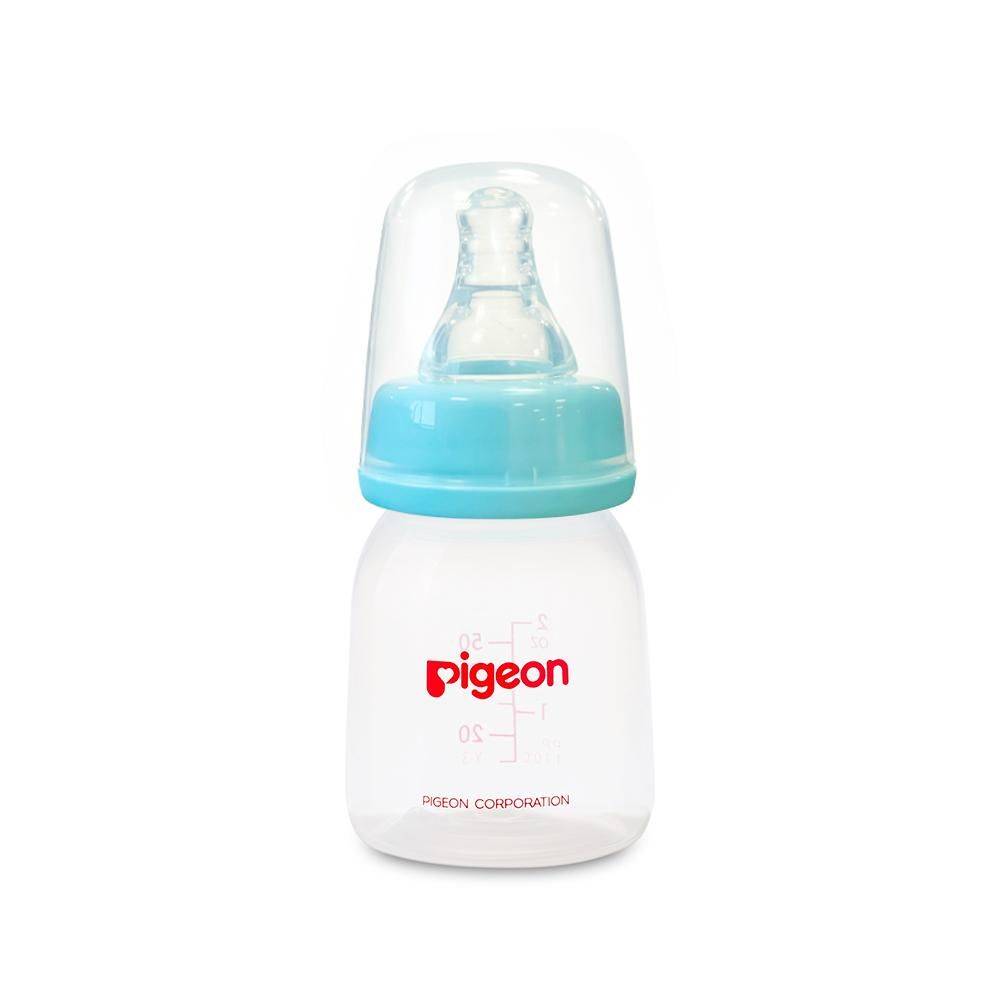 Pigeon - Feeding Bottle 50ml W/ Transparent Cap - Blue