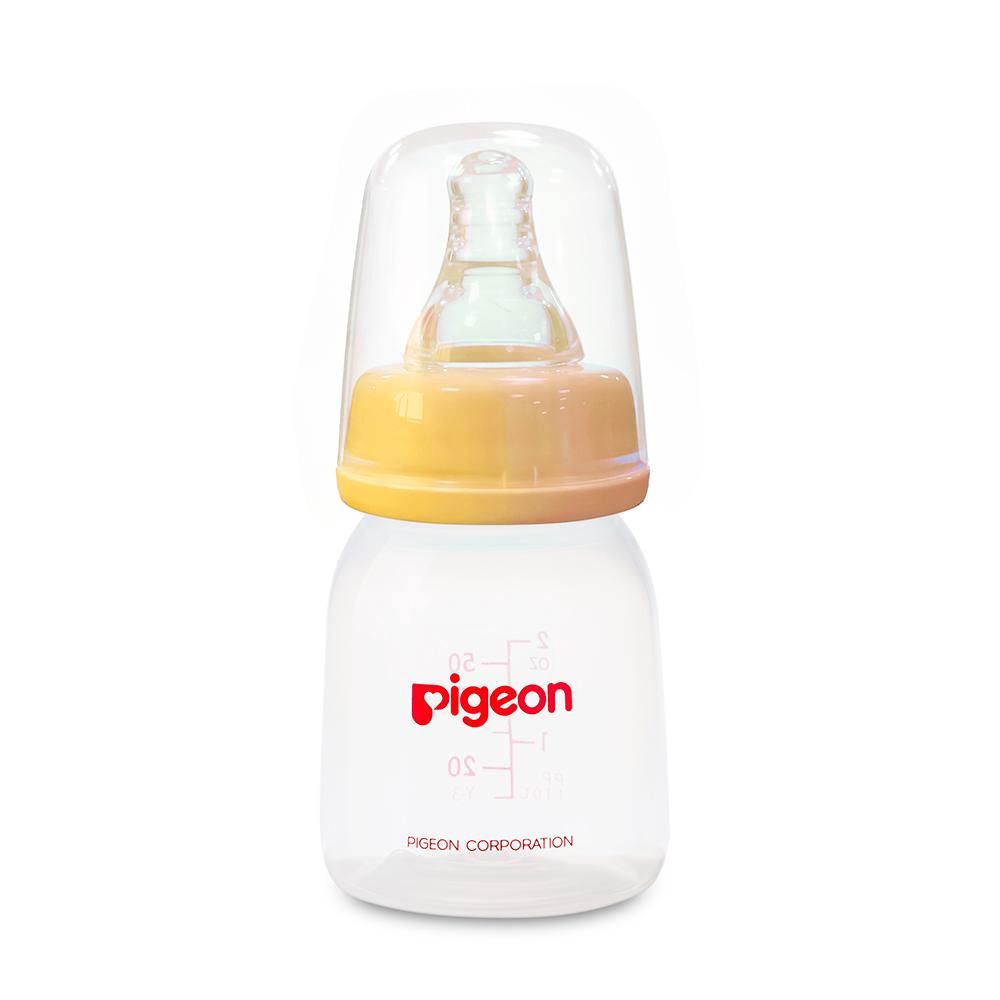 Pigeon - Feeding Bottle 50ml W/ Transparent Cap - Yellow