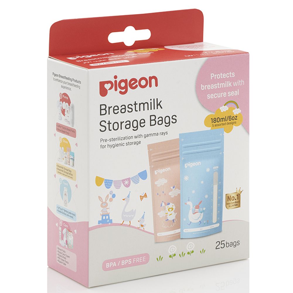 Pigeon - Breast Milk Storage Bags 180ml 25 Bags