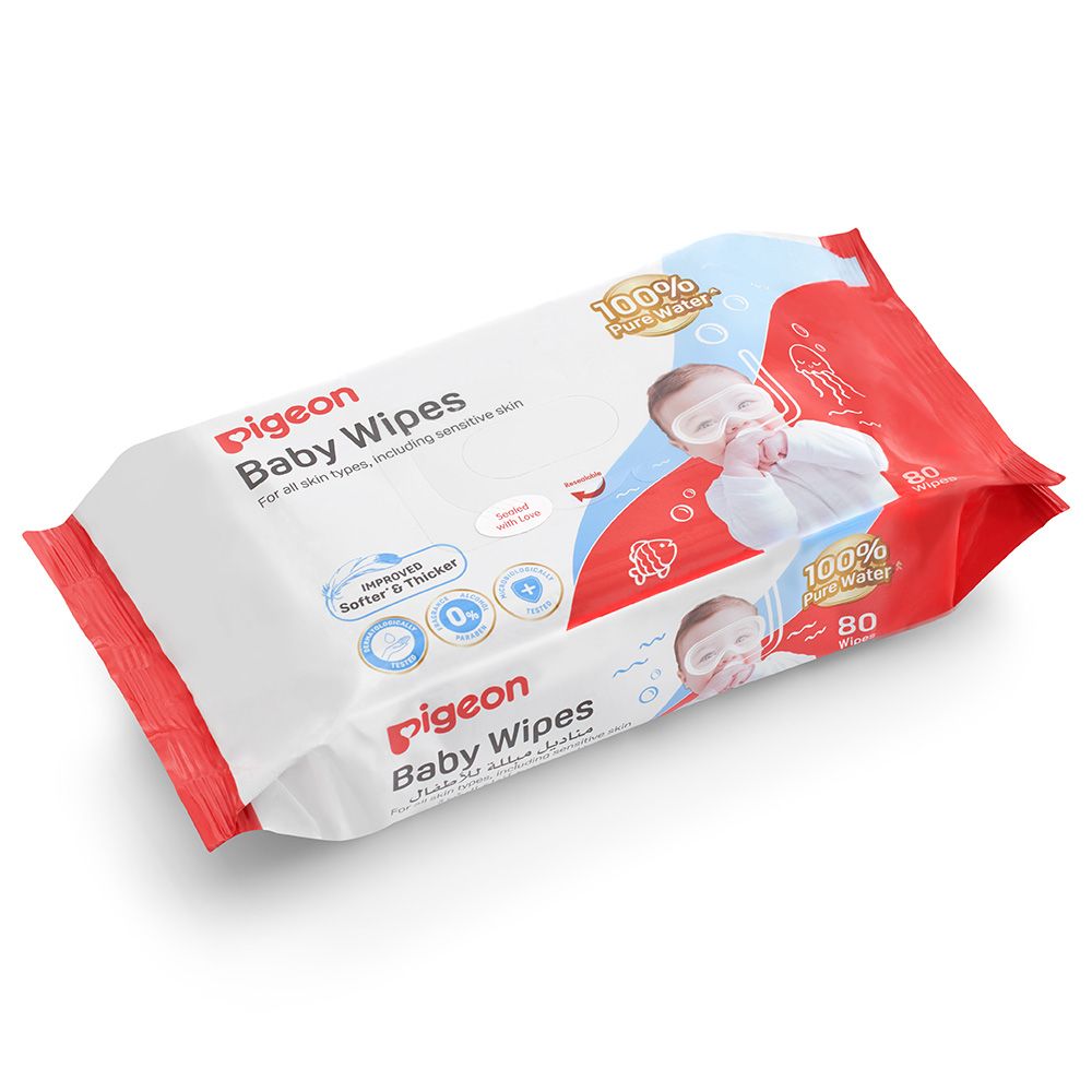 Pigeon - Baby Water Wipes Refill - 80pcs