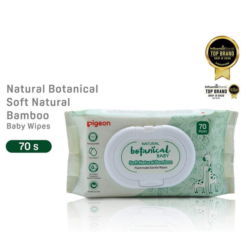 Pigeon - Natural Botanical Baby Wipes - 70pcs