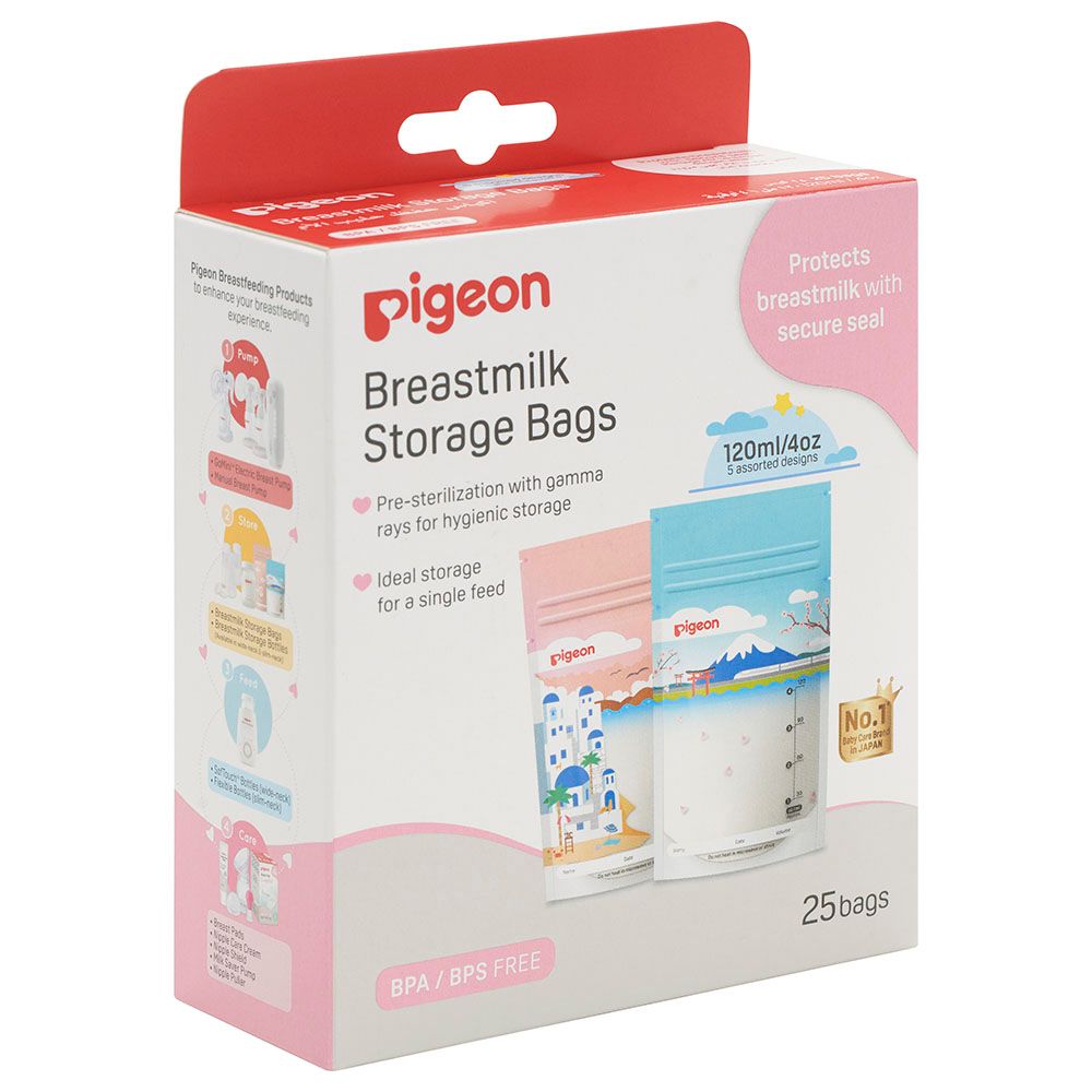 Pigeon - Breastmilk Storage Bags - 120ml - 25pcs