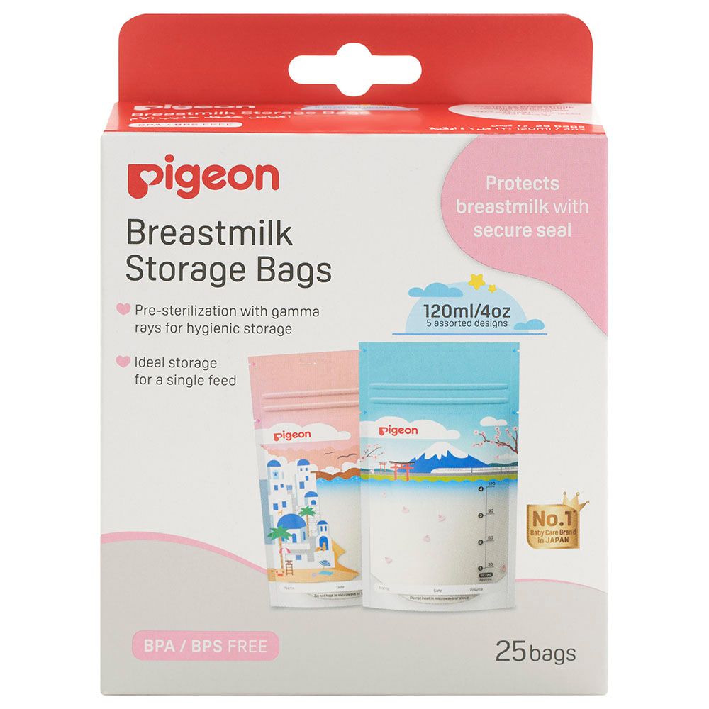 Pigeon - Breastmilk Storage Bags - 120ml - 25pcs