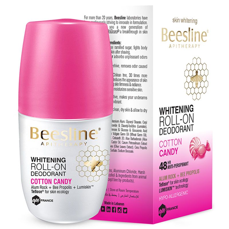 Beesline - Whitening Roll-On Deodorant - Cotton Candy - 50ml