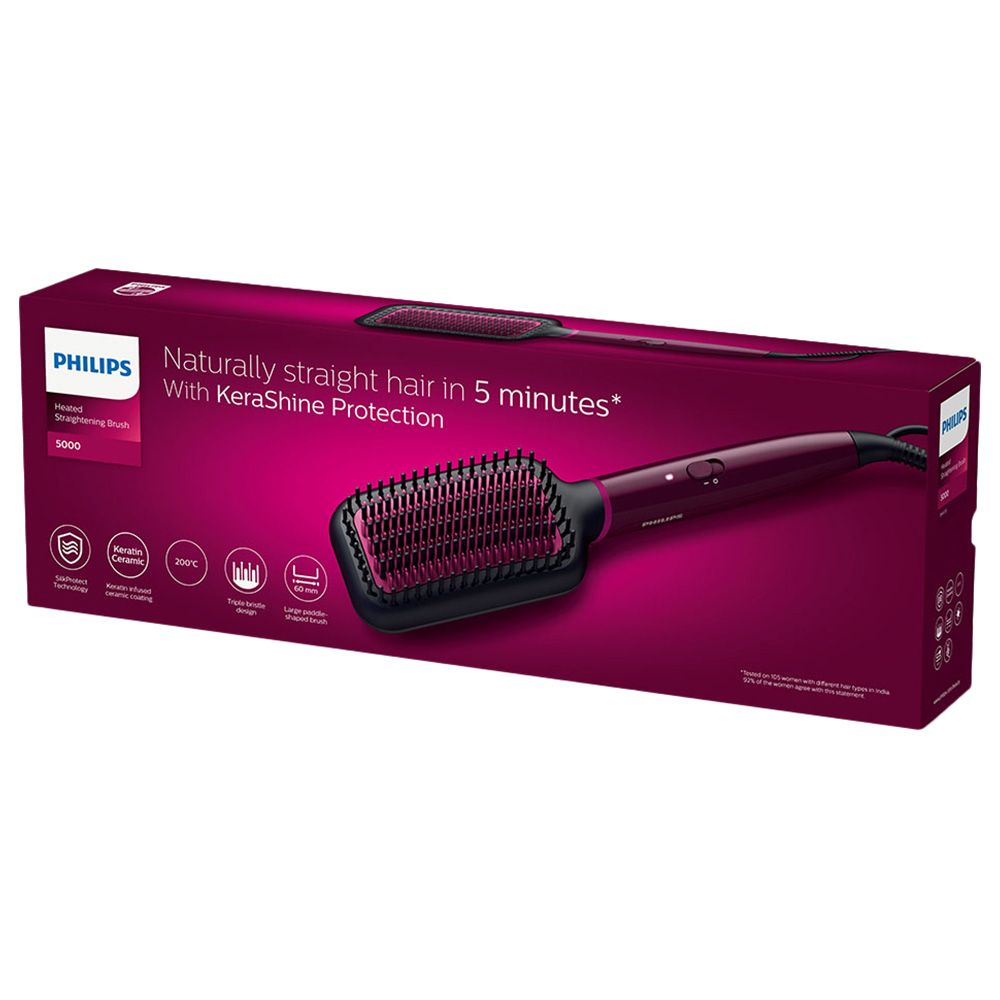 Philips - BHH730/03 5000 Heated Straightening Brush