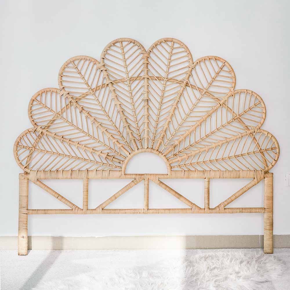 Natura - Rattan Blossom Headboard - Double