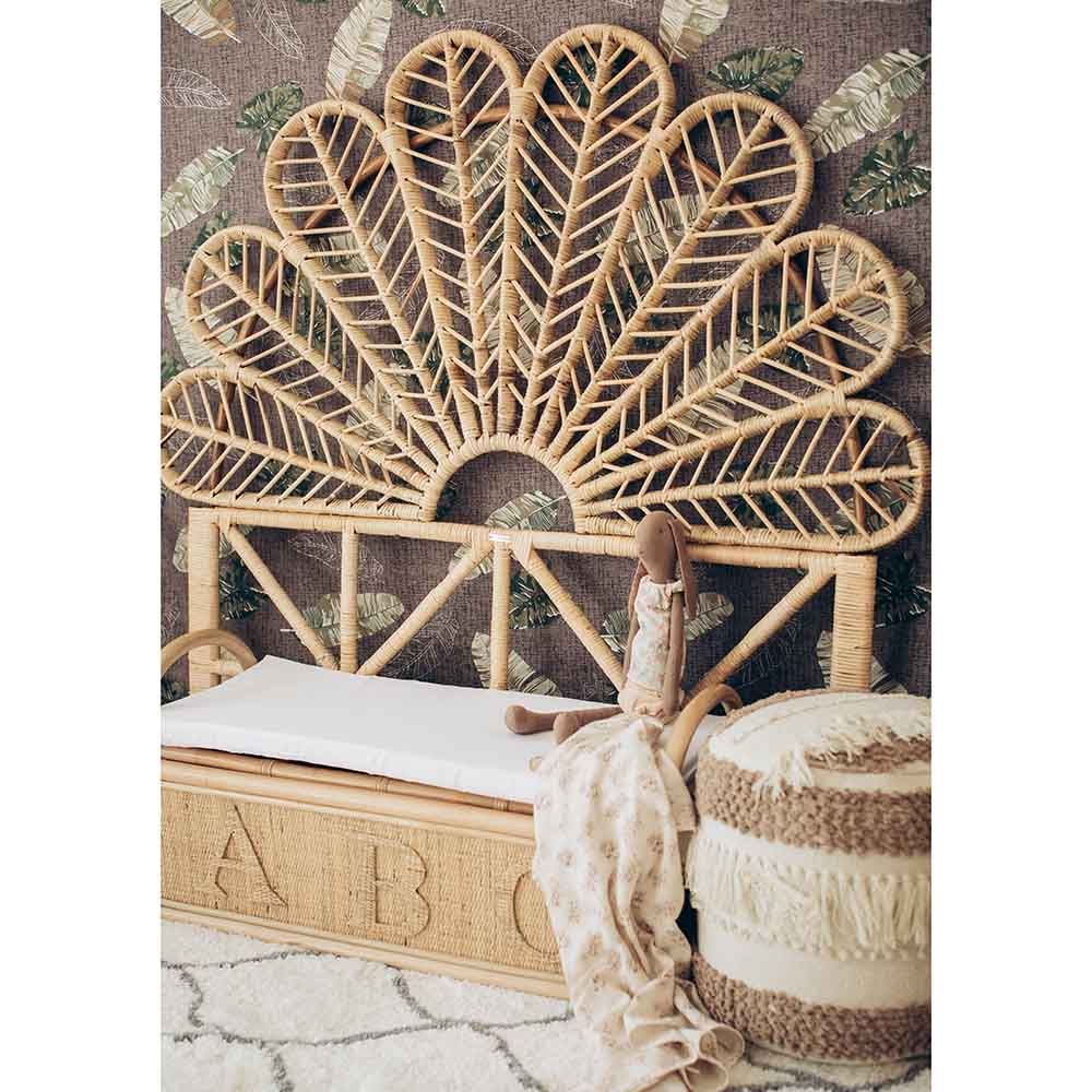 Natura - Rattan Blossom Headboard - Double