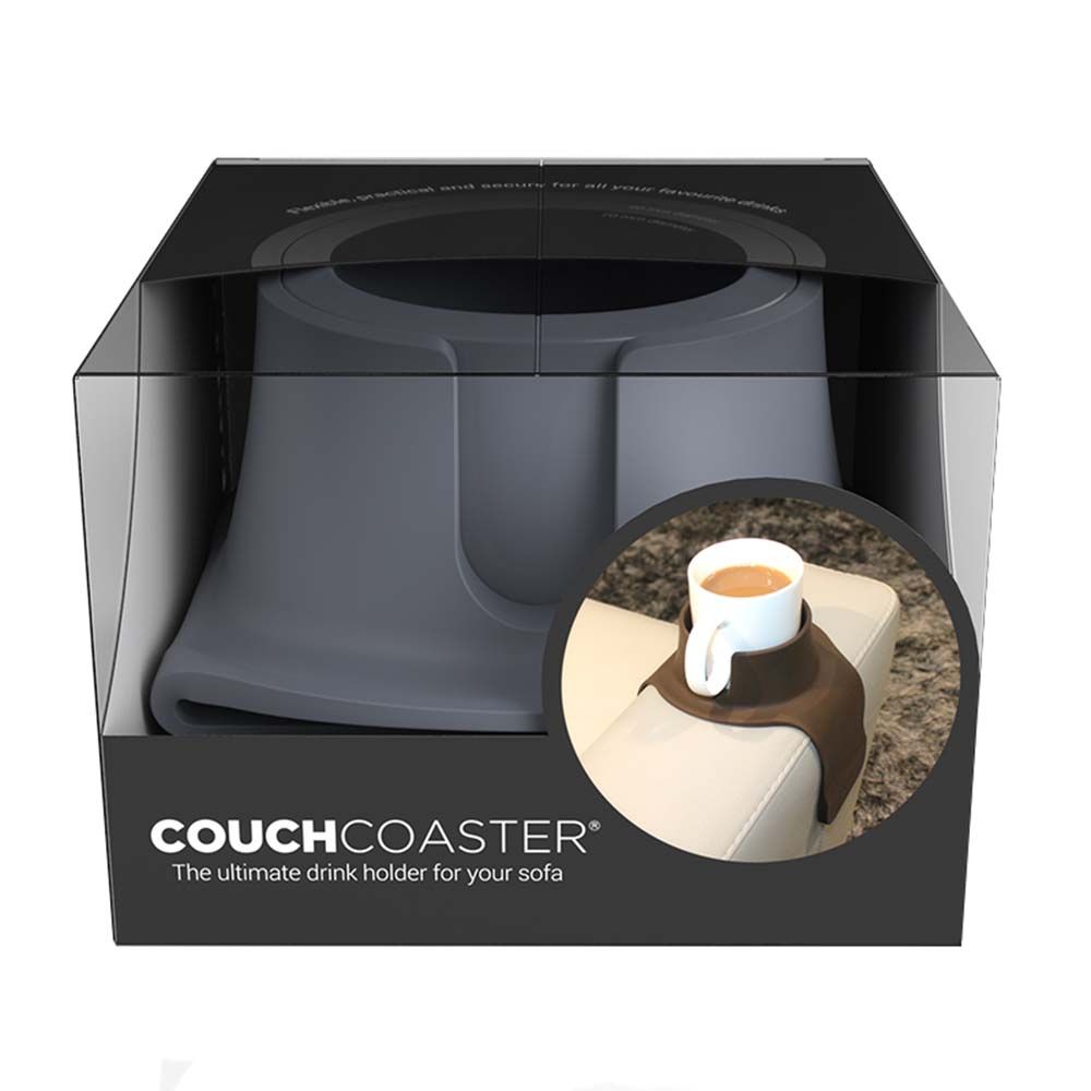 CouchCoaster - The Ultimate Drink Holder - Steel Grey