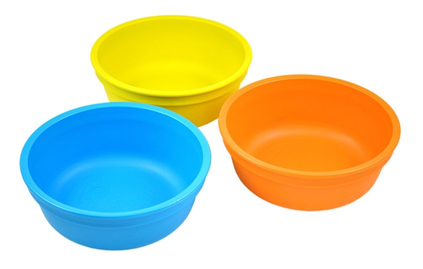 Re-Play - 3 Pack Bowls - Sky Blue, Orange & Yellow