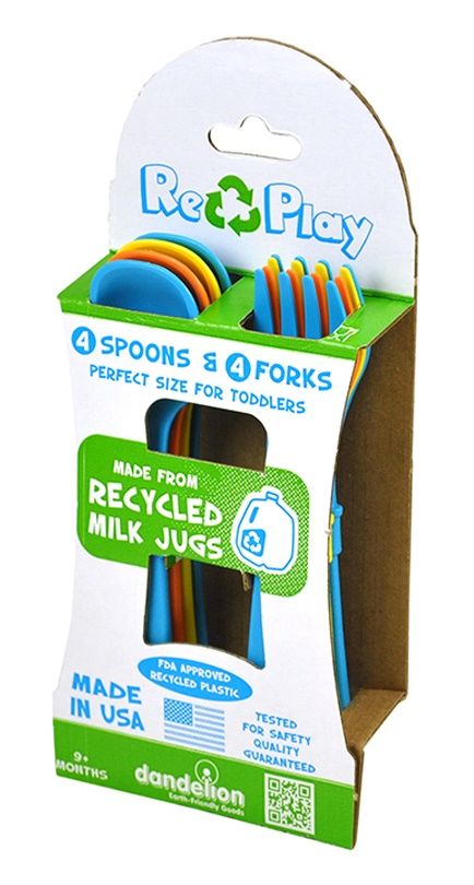 Re-Play - 4 Spoons 4 Forks - Sky Blue, Orange & Yellow