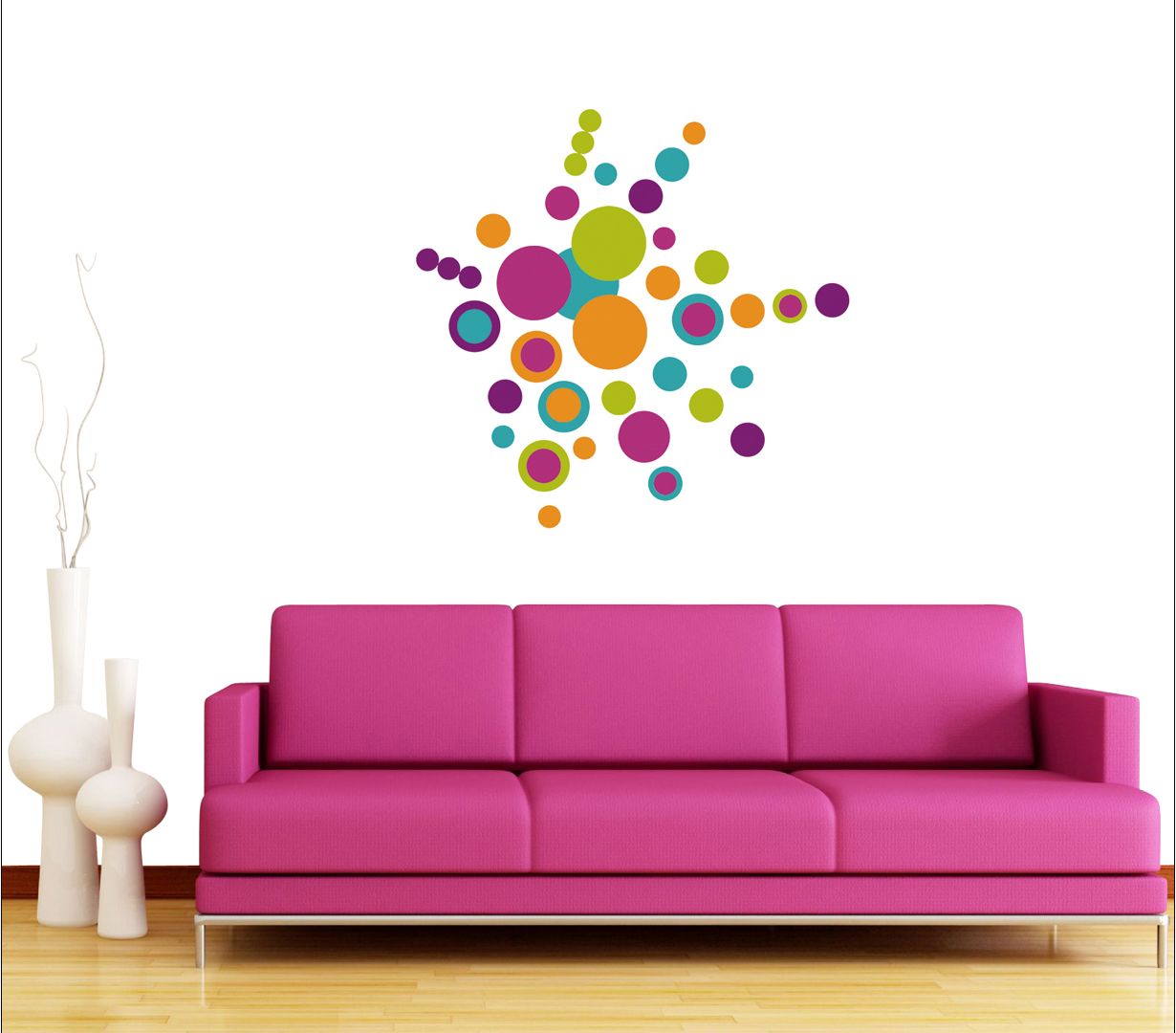 StickieArt  -  Colorful Circles Wall Decal 70cm