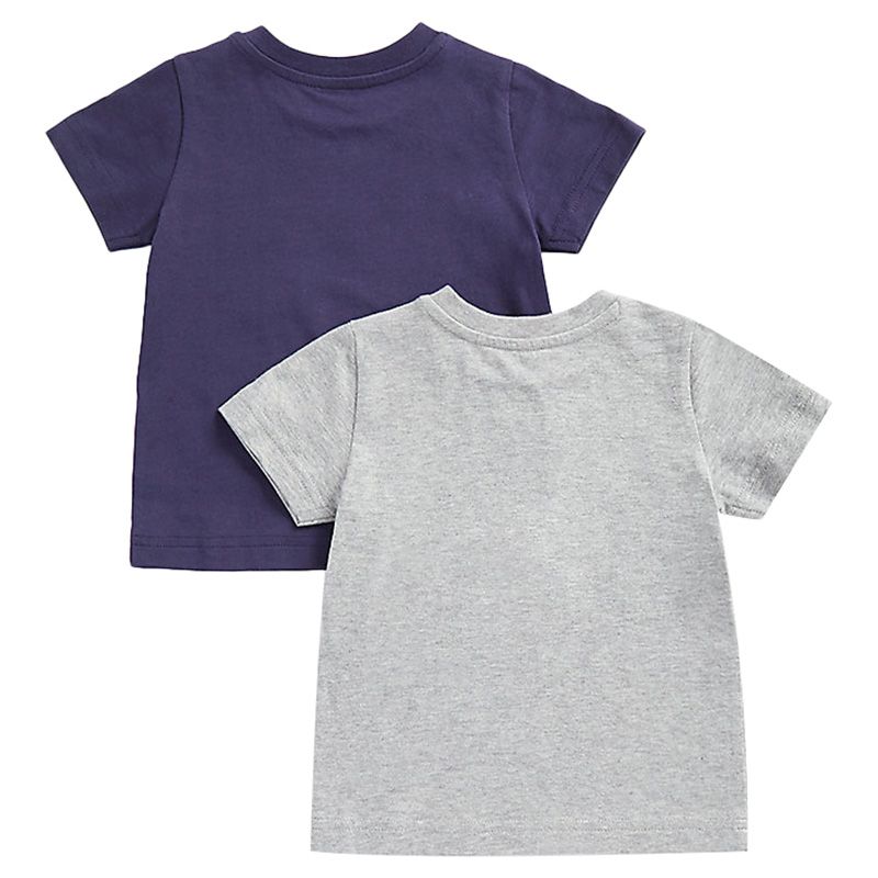 Mothercare - 2pc-Set - Boys Solid T-shirt - Navy/Grey