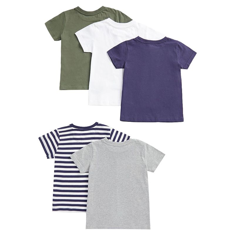 Mothercare - 5pc-Set - Boys Solid T-shirt