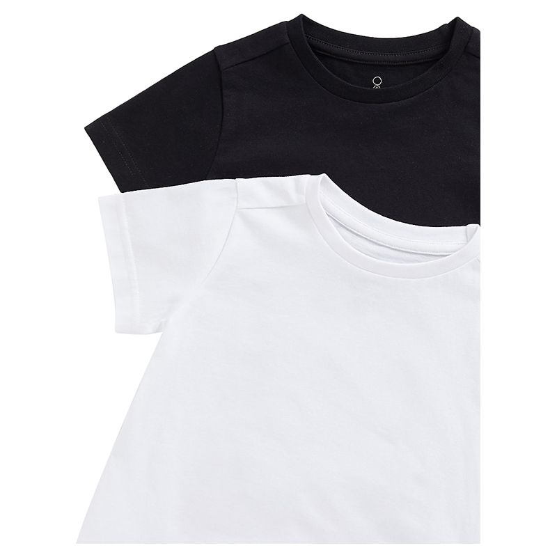 Mothercare - 2pc-Set - Boys Solid T-shirt - Black/White