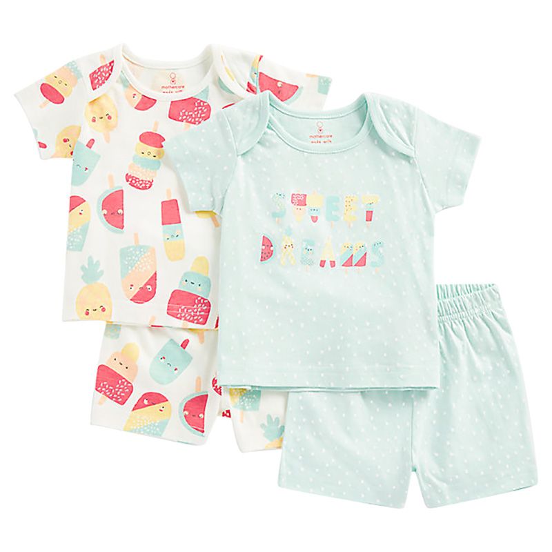 Mothercare - 4pc-Set - Fruit Lolly Shortie Pyjamas