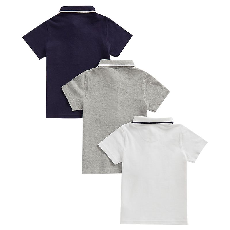 Mothercare - 3pc-Set - Boys Polo Shirt - Grey