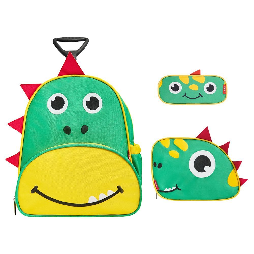 Zoozy - Dinosaur Kid's Trolley Bag - 3pc-Set 