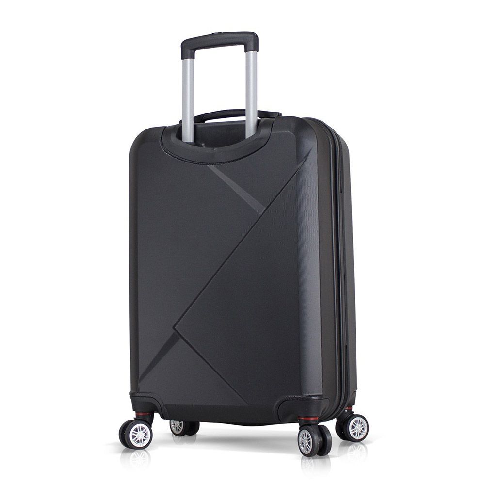 My Valice - Diamond Pattern Suitcase MV8053 - Black