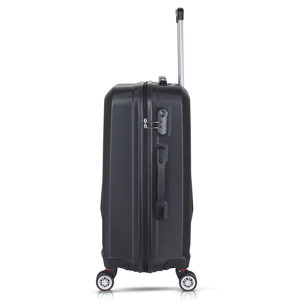 My Valice - Diamond Pattern Suitcase MV8053 - Black