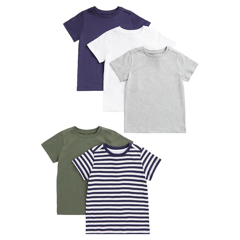 Mothercare - 5Pc-Set - Boys Short Sleeves T-Shirts