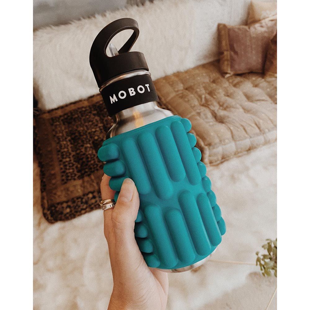 Mobot - Firecracker Foam Roller Water Bottle - 532.3Ml - Aqua