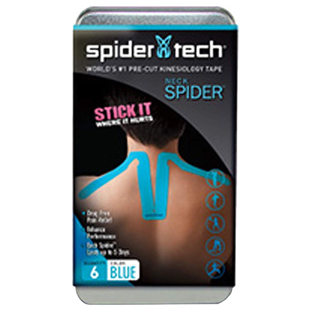 Spidertech - Kinesiology Tape. PreCut Neck - 6 Pack Tin