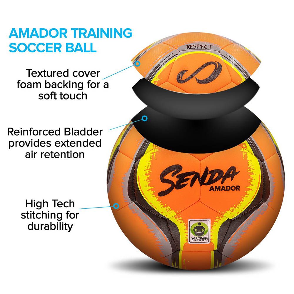 Senda - Amador Training Soccer Ball Size 3 - Yellow