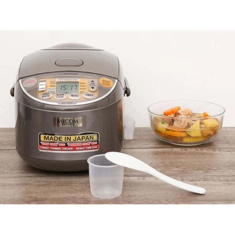 Zojirushi - Electric Rice Cooker/Warmer - Stainless Brown - 1.8 L