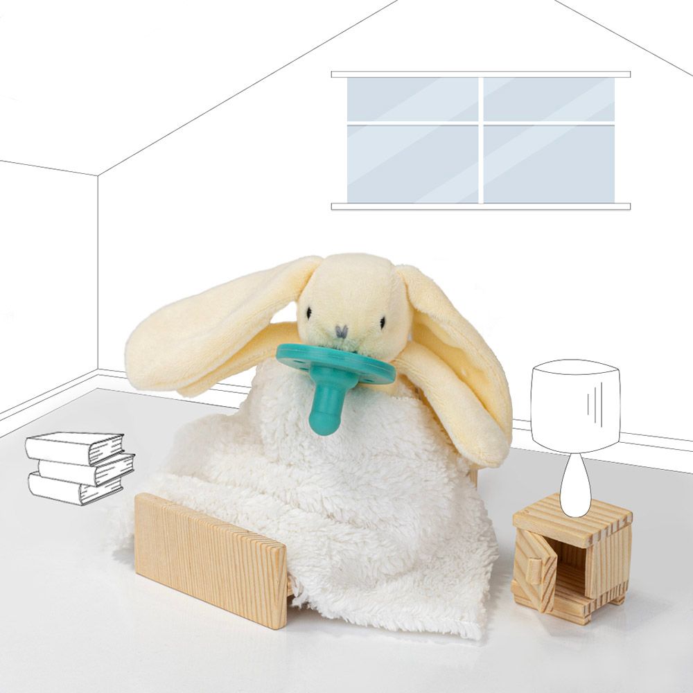 Minikoioi - Plush Toy With Soother - Sleep Buddy White Bunny