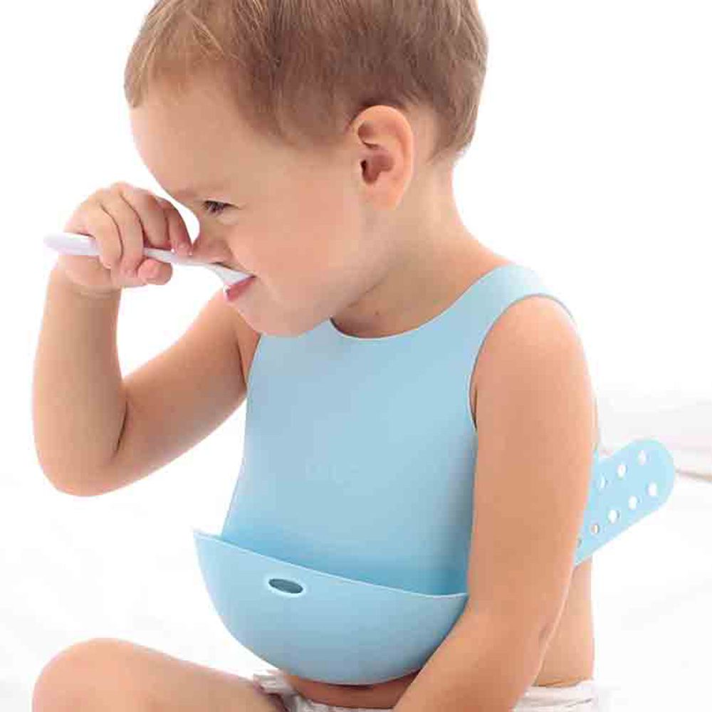 Minikoioi - Silicone Flexi Bib - Blue