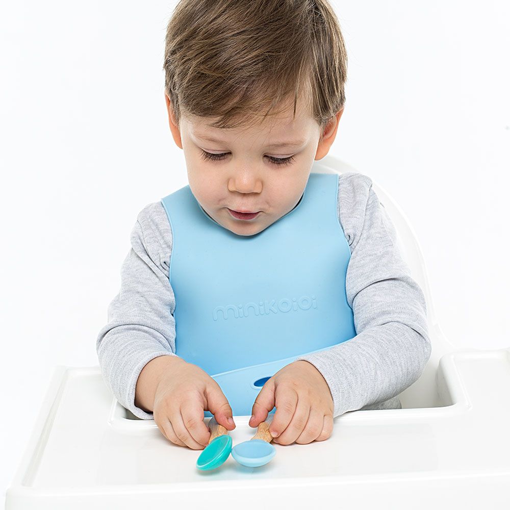 Minikoioi - Silicone Flexi Bib - Blue