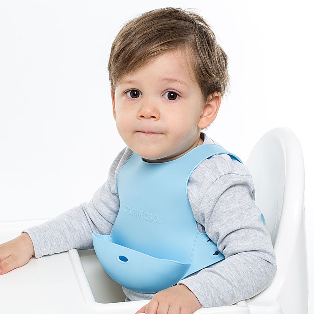 Minikoioi - Silicone Flexi Bib - Blue