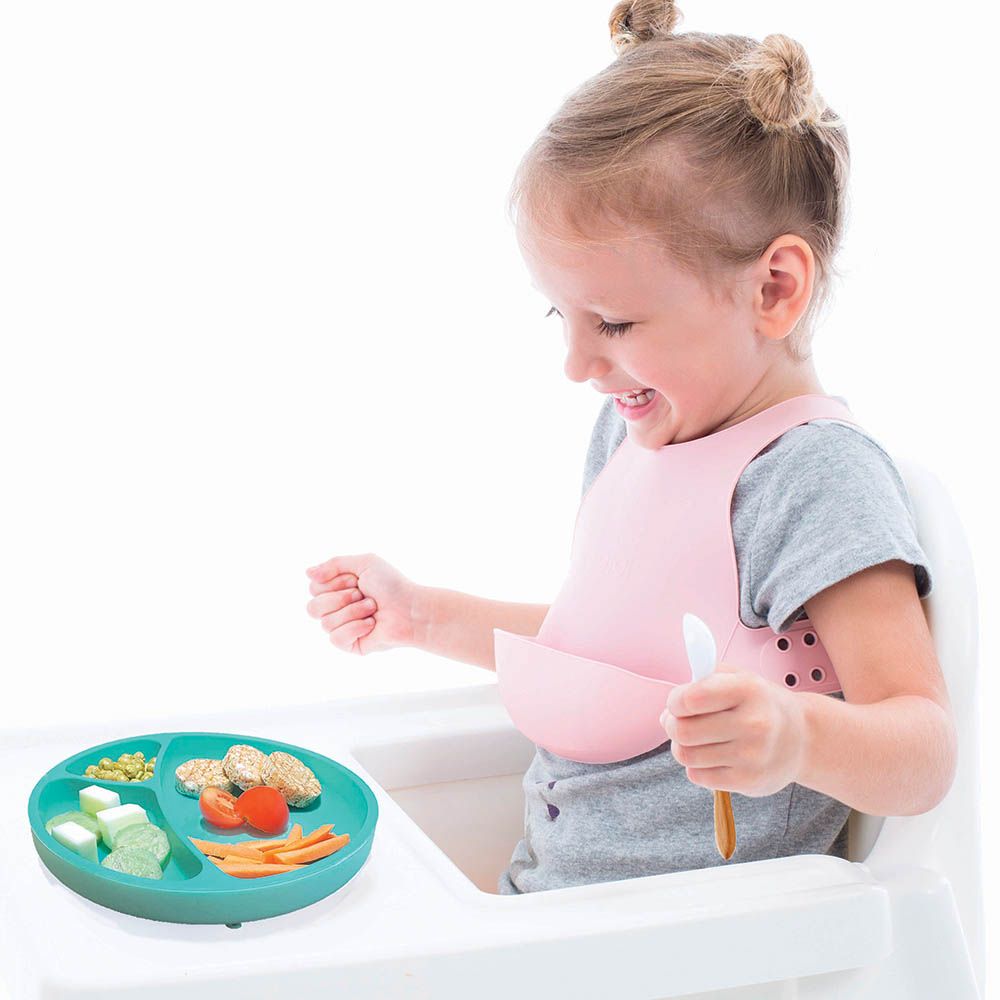 Minikoioi - Silicone Portions Plate - Green