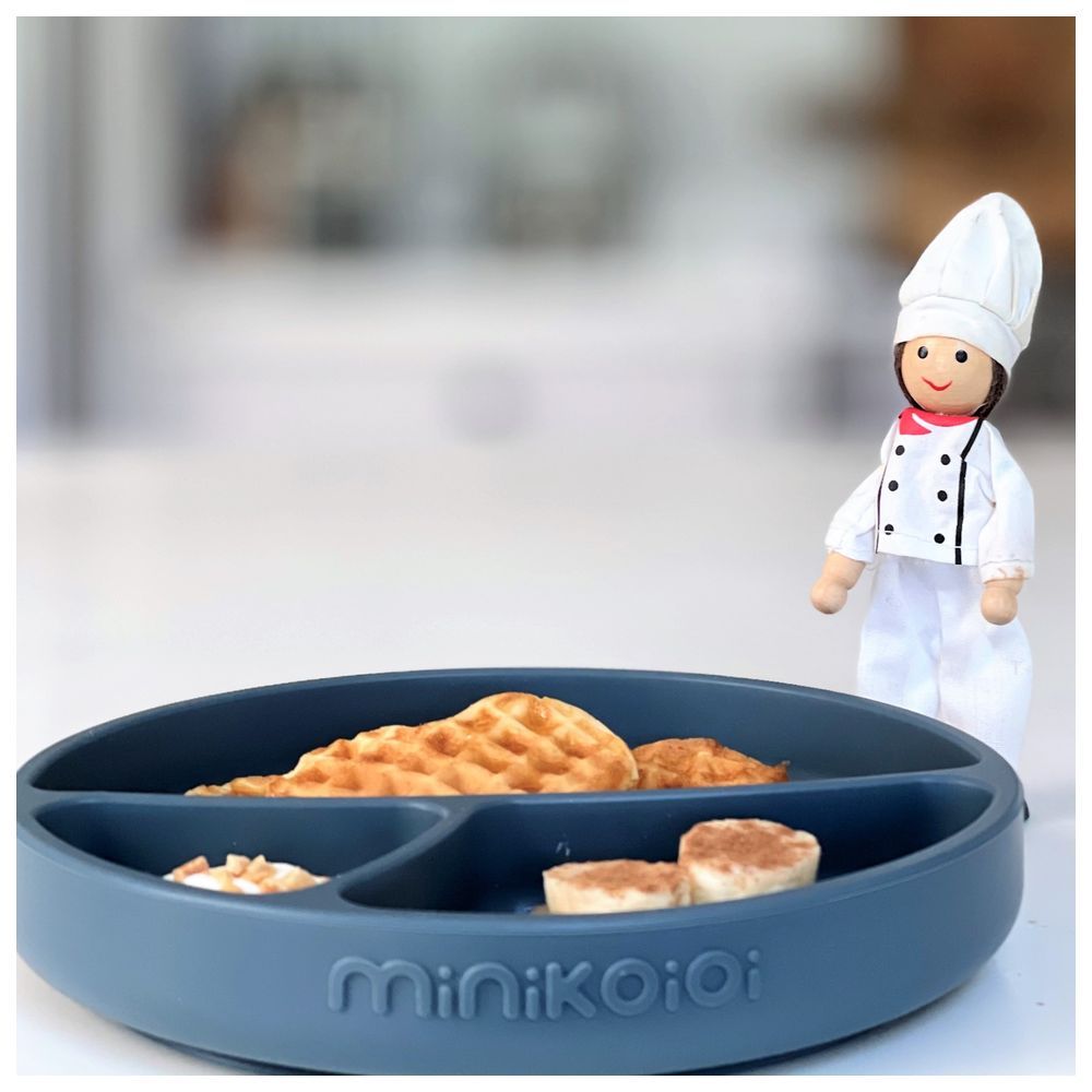 Minikoioi - Silicone Dining Set of 3pcs - Deep Blue