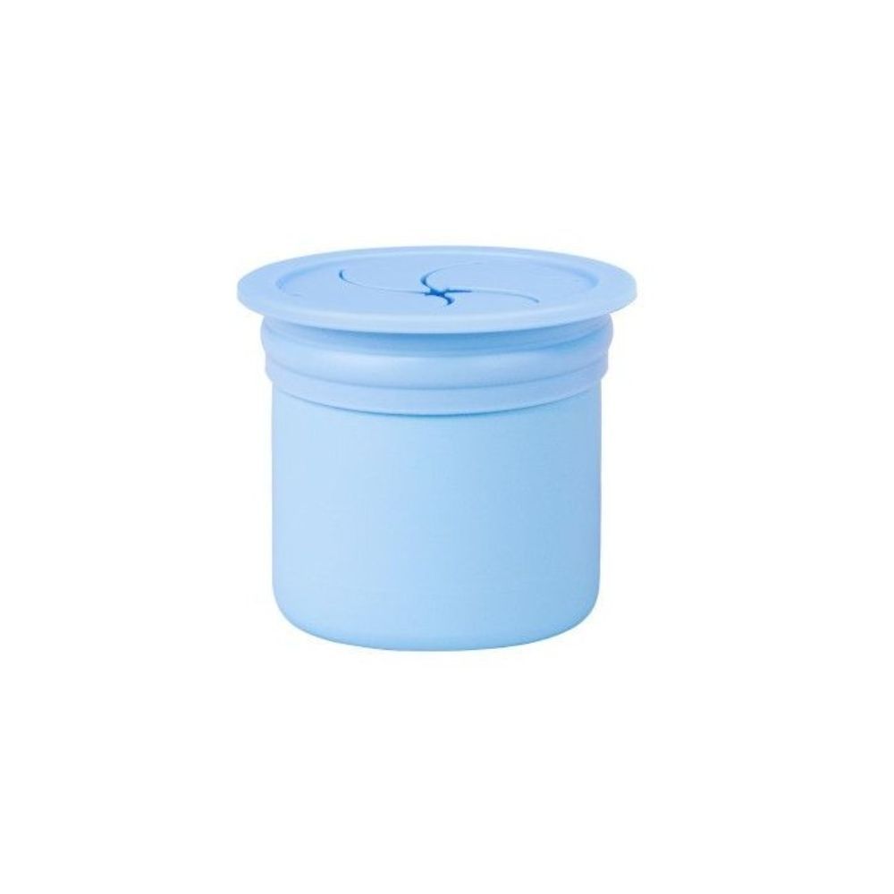 Minikoioi - 2-in-1 Cup Sip Snack - Silicone - Mineral Blue