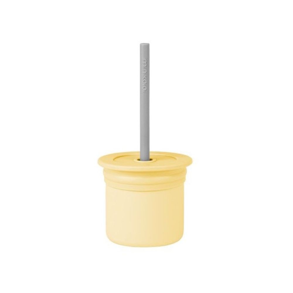 Minikoioi - 2-in-1 Cup Sip Snack - Silicone - Mellow Yellow