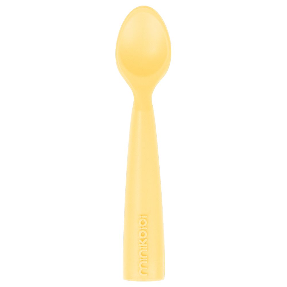 Minikoioi - Silicone Scoopers - Mellow Yellow/Powder Grey - Pack of 2